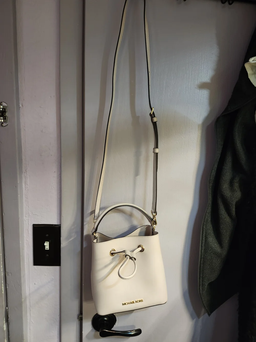 Michael Kors Pink Handbag with Gold Logo